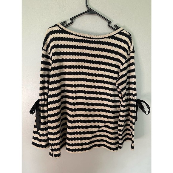 Sanctuary Tierney Stripe Tie-Sleeve Sweatshirt women’s size M - Picture 6 of 8